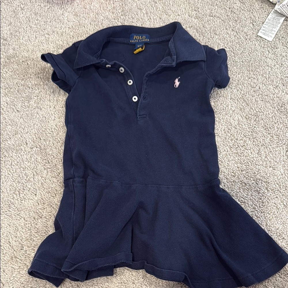 Polo by Ralph Lauren Blue Polo Dress with A-Line Silhouette